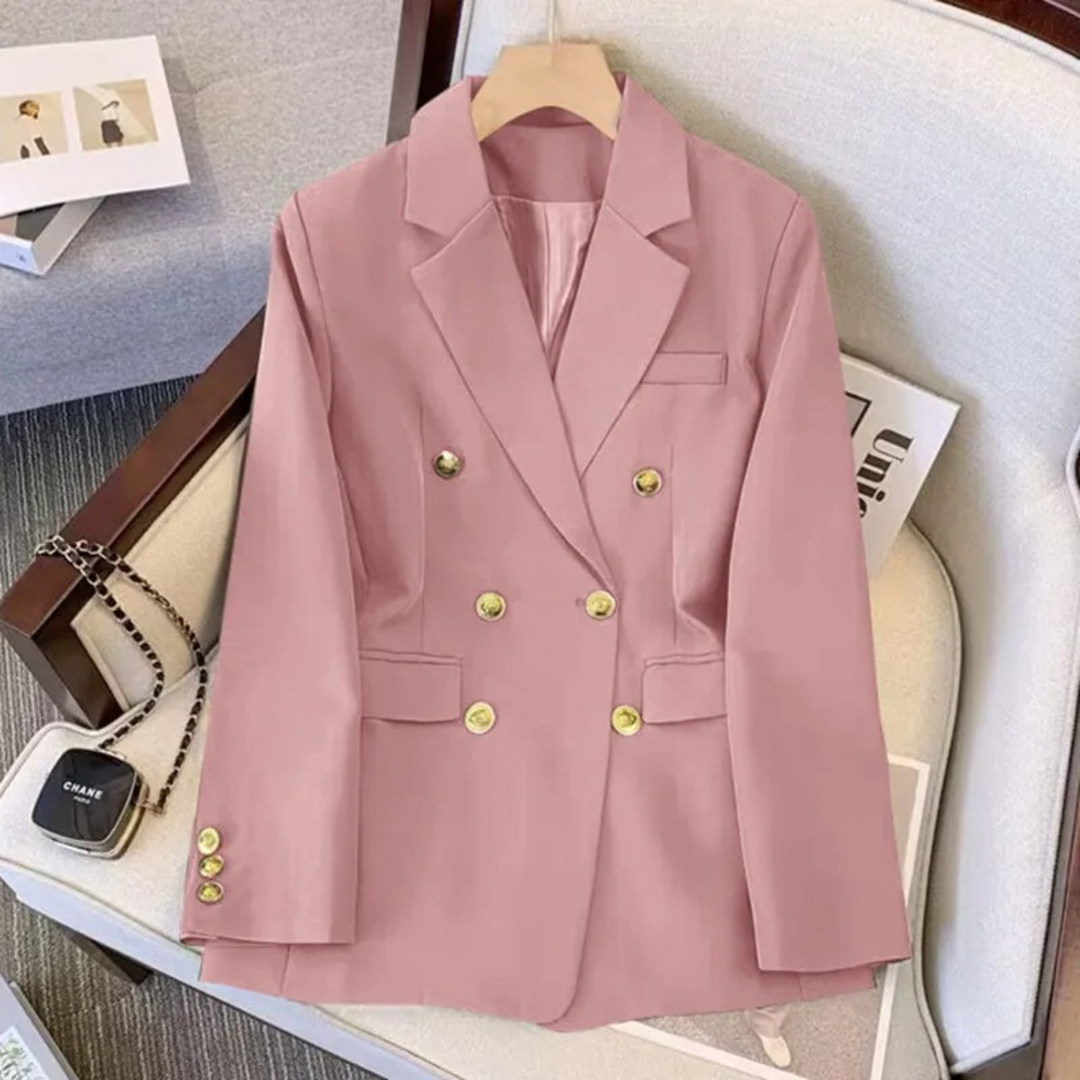 Damen Doppelreiher Blazer mit goldfarbenen Knöpfen
