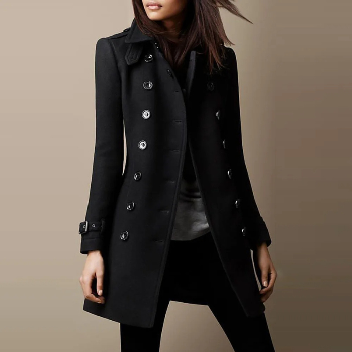 Eleganter, zweireihiger Damen-Trenchcoat