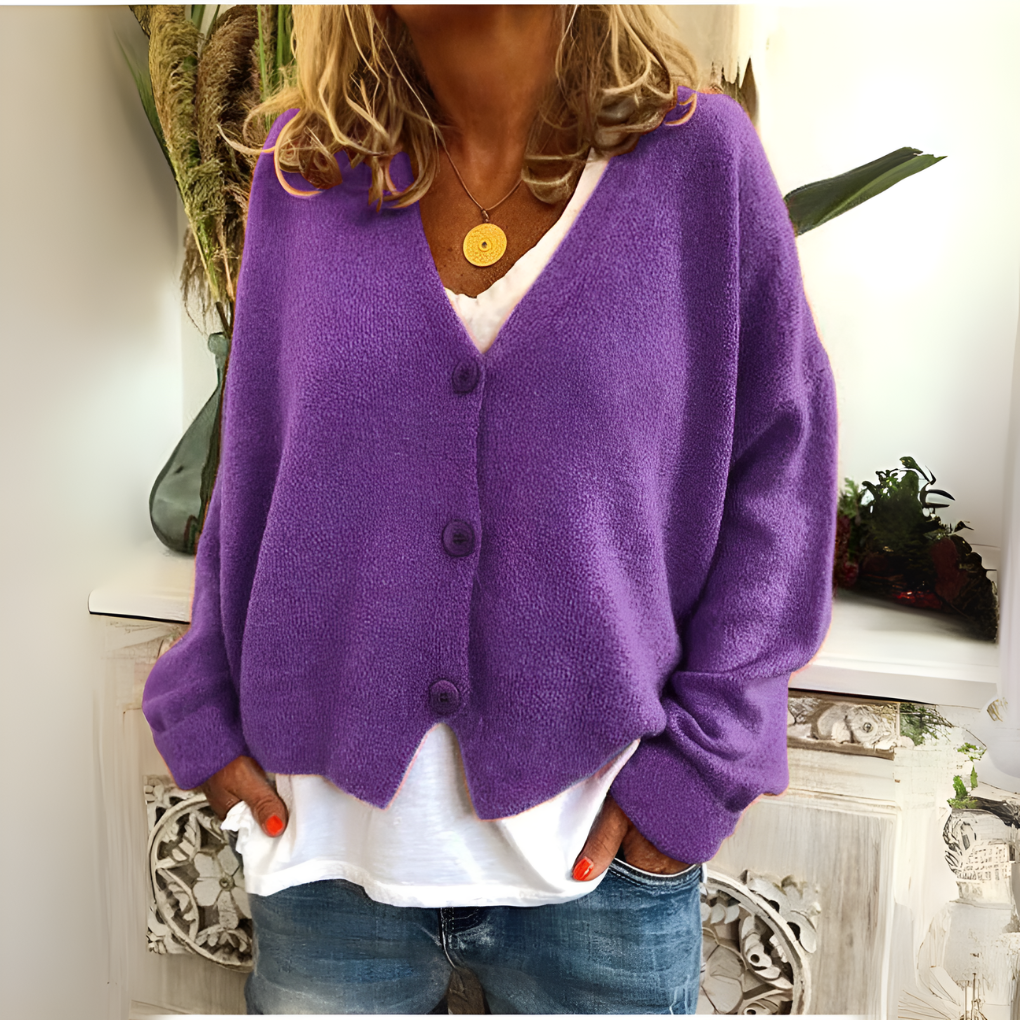 Damen-Strickjacke aus weichem Strick mit lockerer Passform