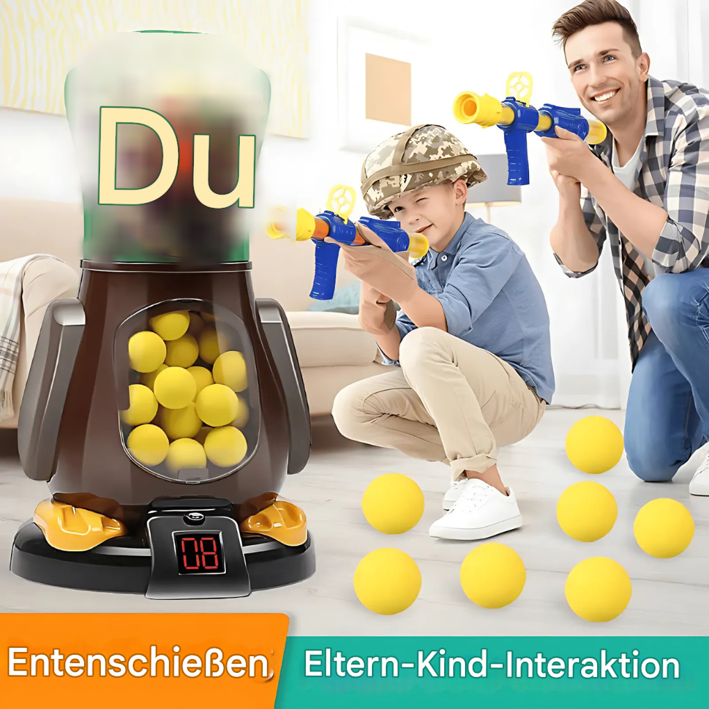 Luftbetriebenes Soft Bullet-Spiel mit wandelnder Ente und Lichtern
