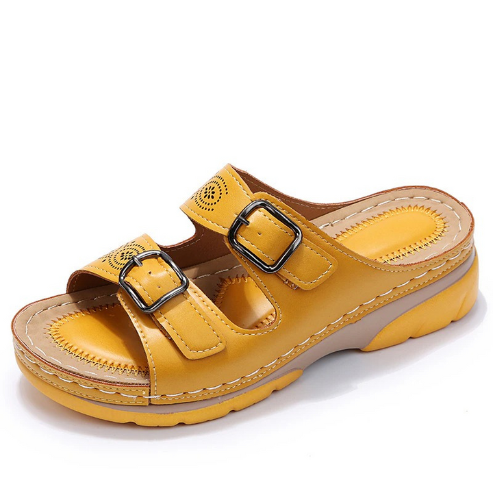 Damen Slip-on Sandalen mit Riemen für den Sommer