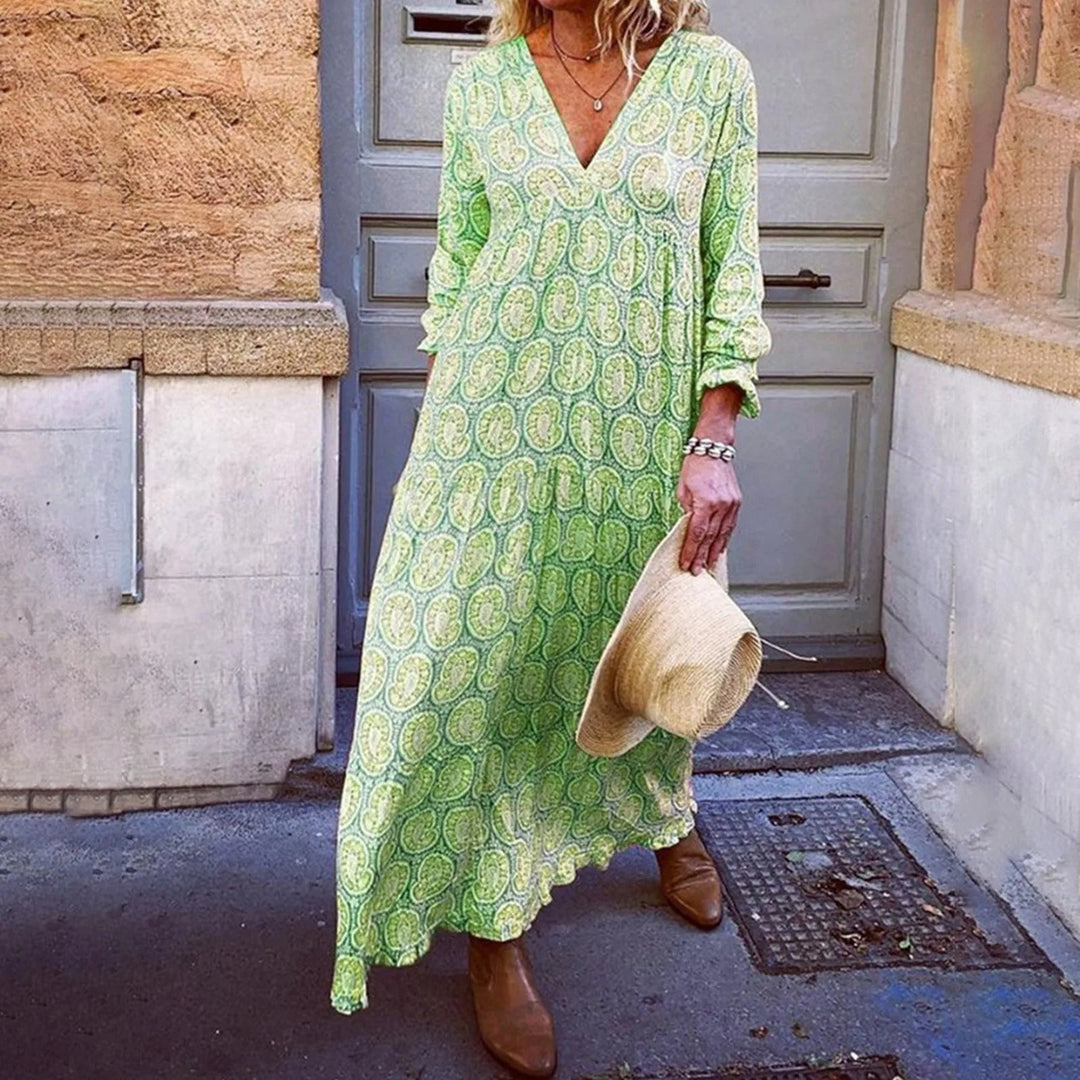 Bohowaves Maxikleid mit geometrischem Muster