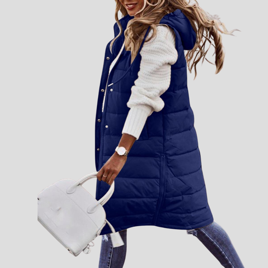 Damen-Lange Kapuzenweste