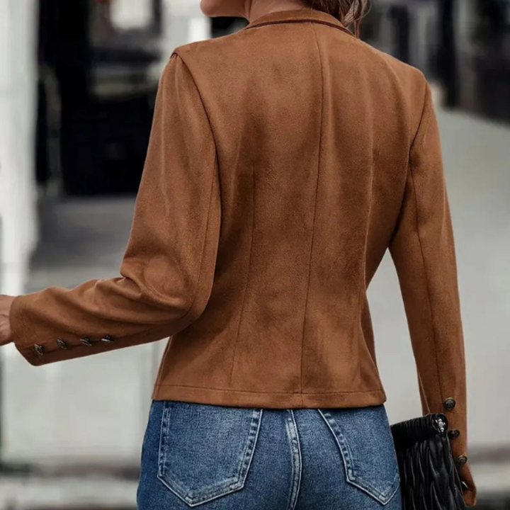 Damen Blazer mit langem Ärmel und Stehkragen