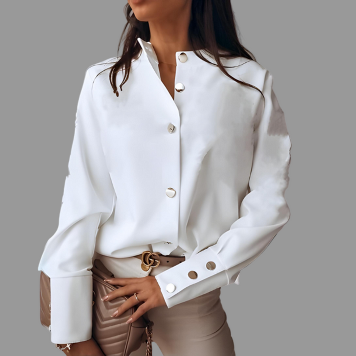 Pufferhemd mit Knopfleiste für Damen