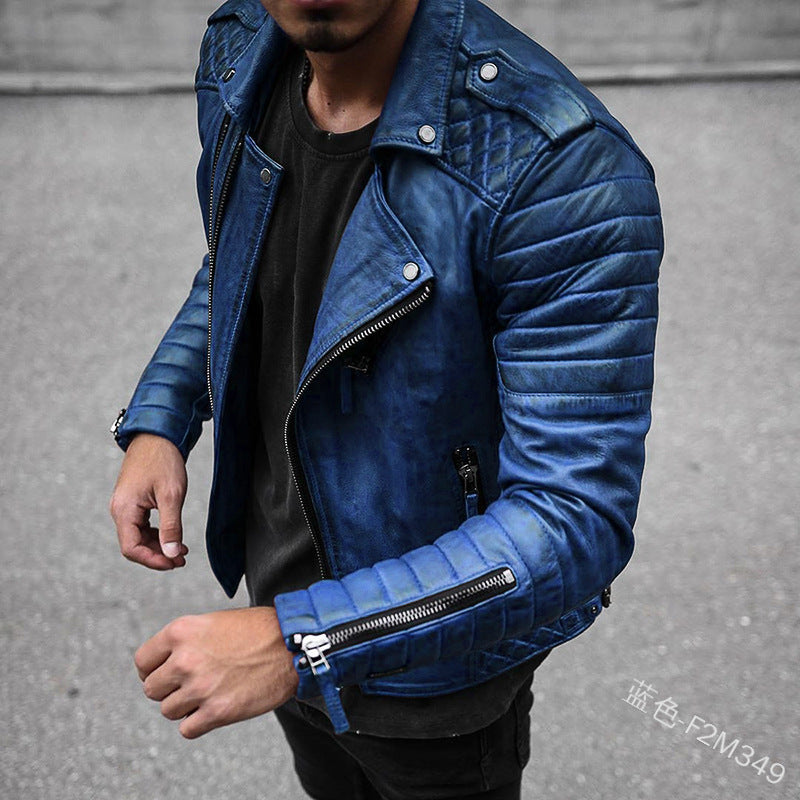 Herren-Bikerjacke aus Leder