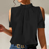 Damen Sommerbluse mit kurzen Ärmeln und Schulter Cut-Outs