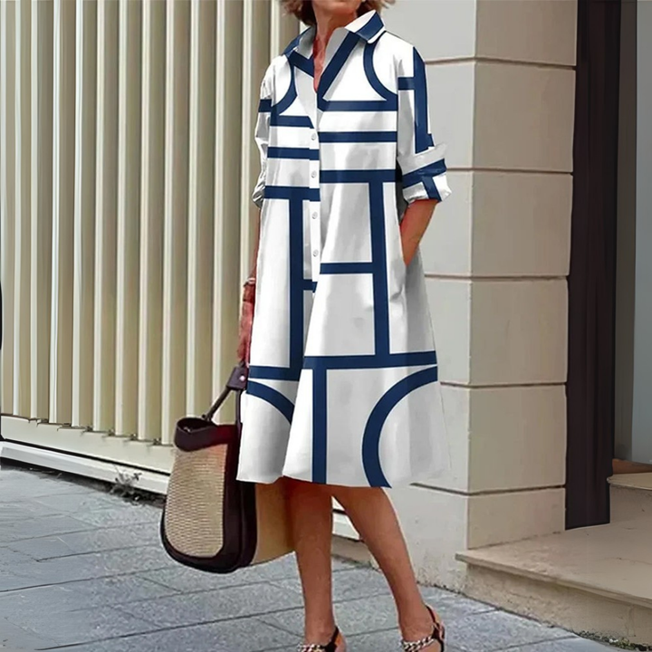 Damen Hemdkleid mit Knöpfen für den Sommer
