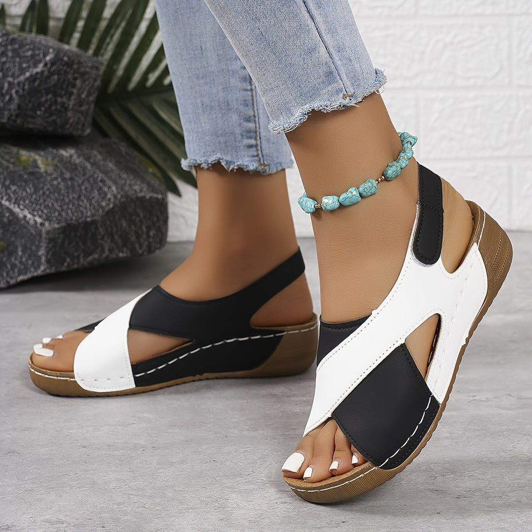 Damen Wedgesandalen für den Sommer mit Knöchelriemen