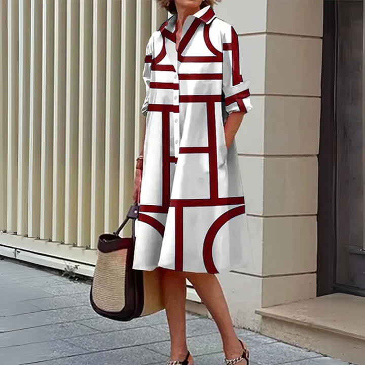Damen Hemdkleid mit Knöpfen für den Sommer