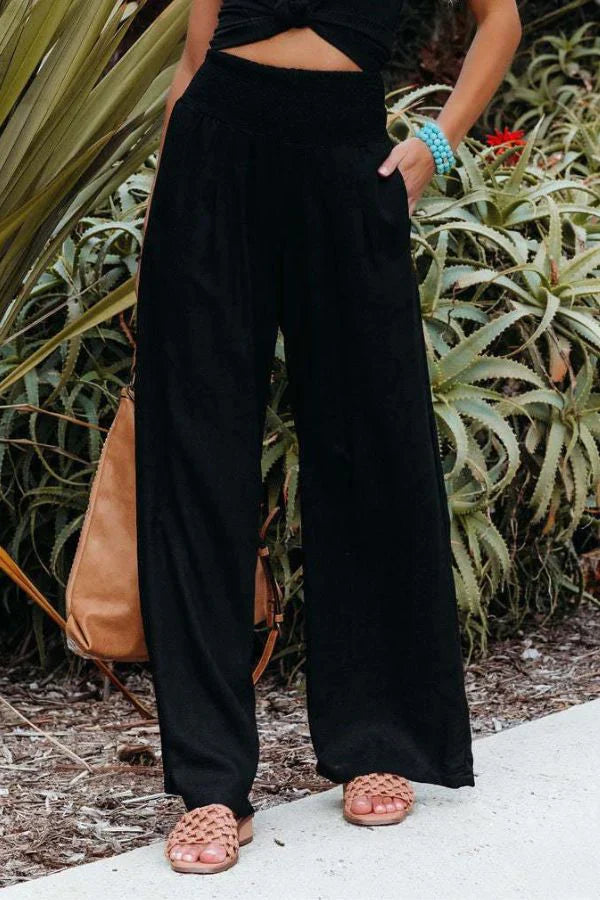 Elegante, dehnbare Palazzo-Hose für Damen