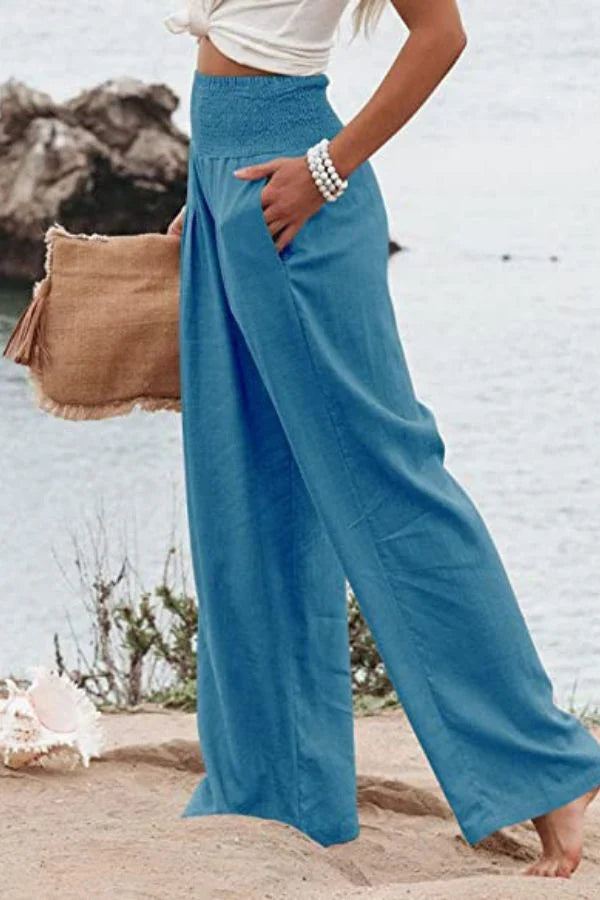 Elegante, dehnbare Palazzo-Hose für Damen