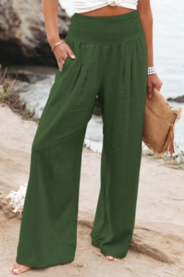 Elegante, dehnbare Palazzo-Hose für Damen