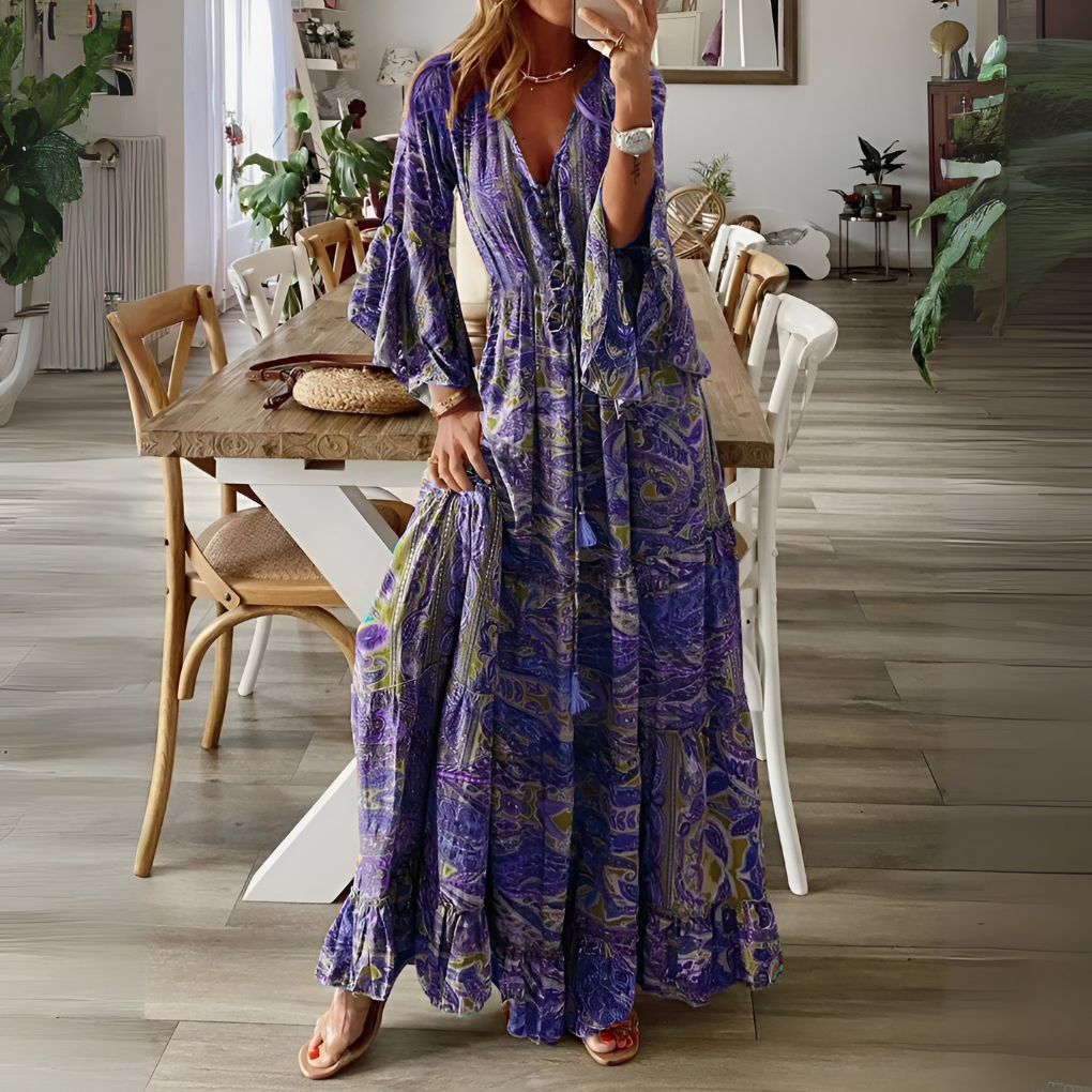 Bohemian Maxikleid für Damen