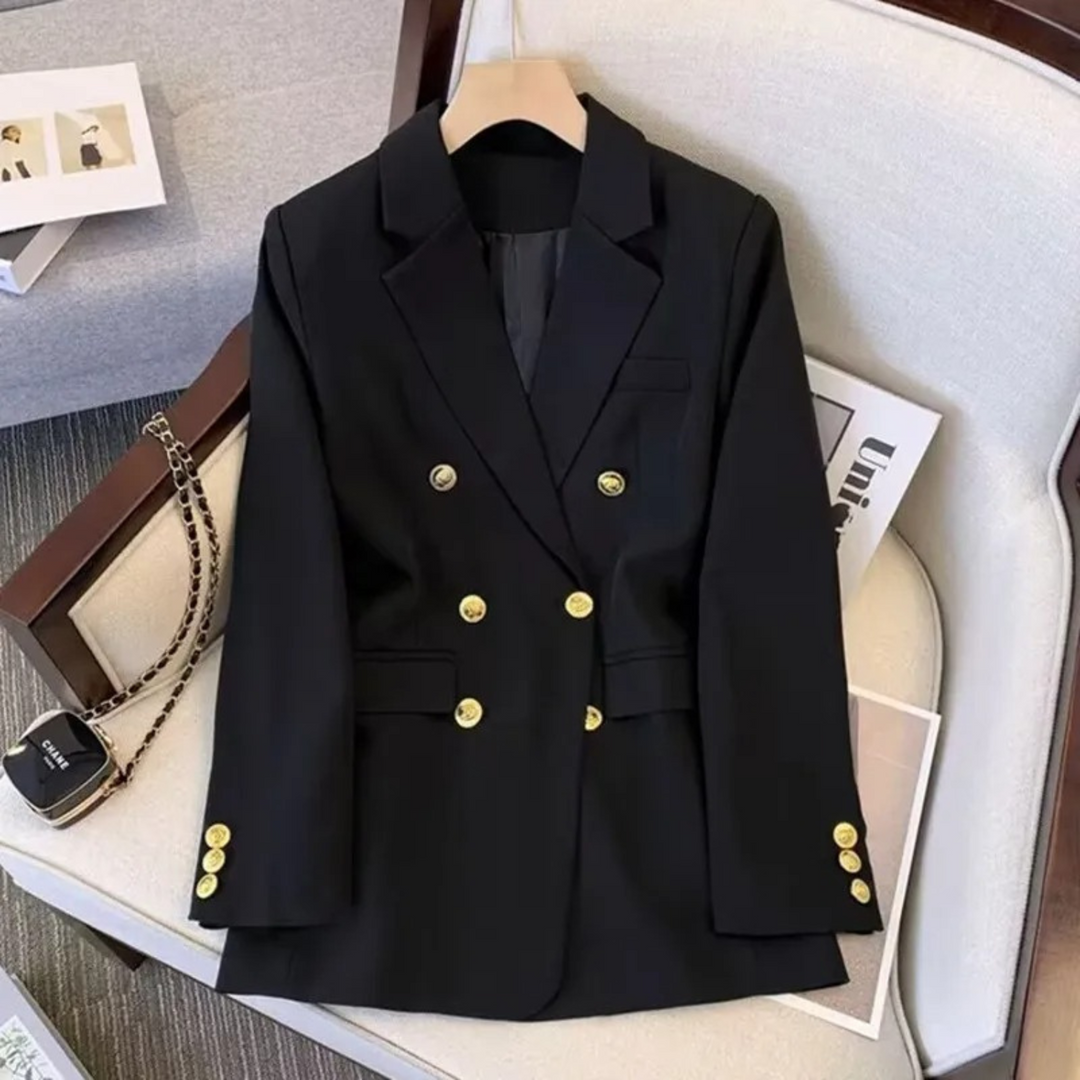 Damen Doppelreiher Blazer mit goldfarbenen Knöpfen