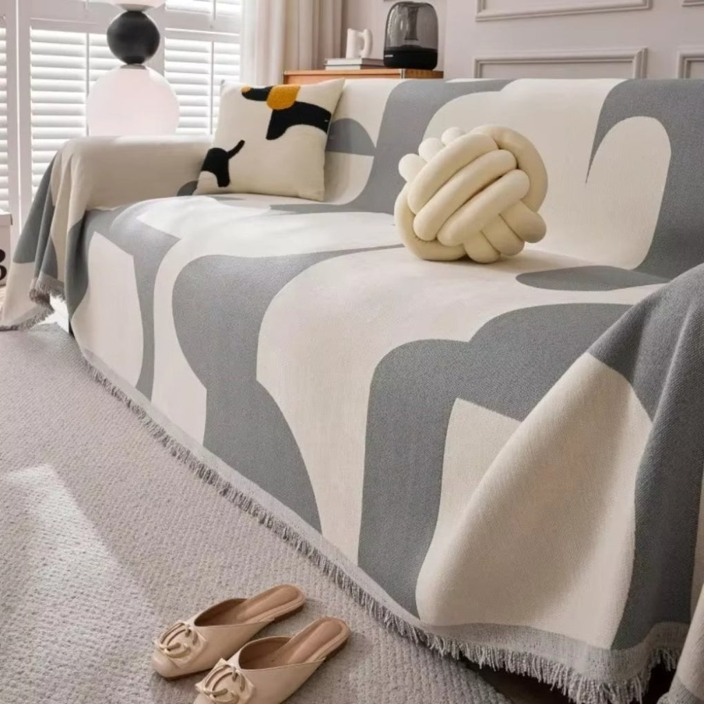 Moderner geometrischer Sofabezug