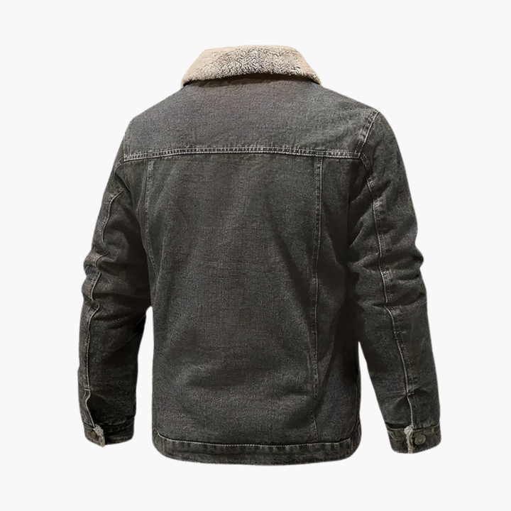 Herren Fleecegefütterte Jeansjacke Sonderpreis