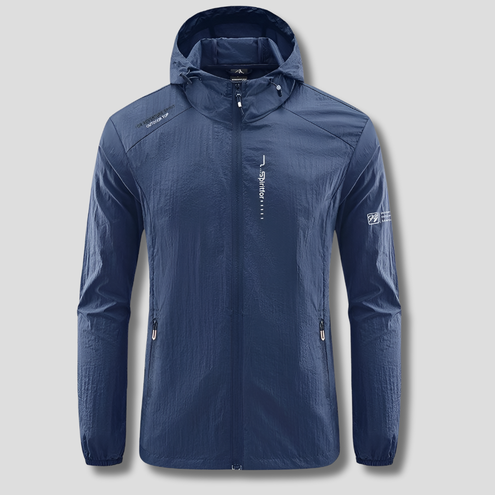 Ultraleichte, wind- und sonnengeschützte Sommerjacke mit Kapuze für Herren