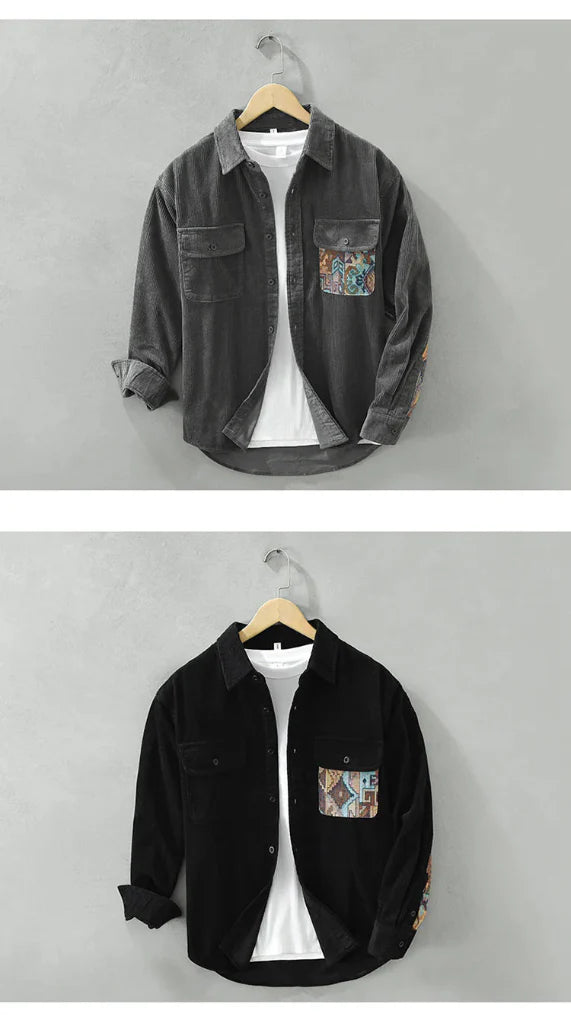 Vintage-Langarmhemd für Herren