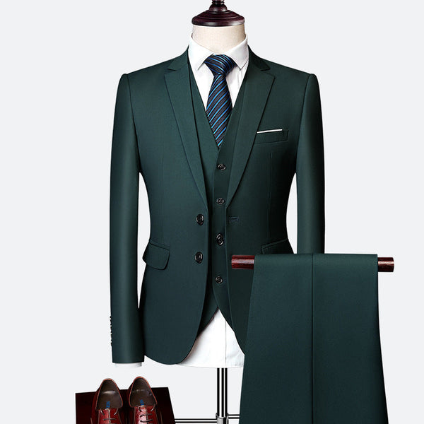 Luxuriöses 3-teiliges Slim Fit-Paket für Herren