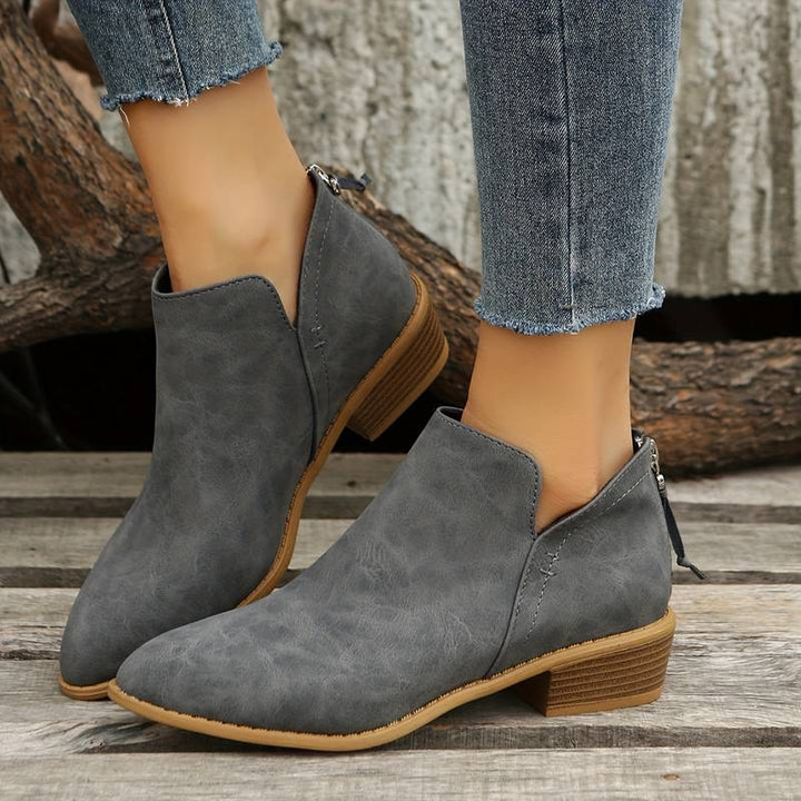 Damen Stiefeletten mit niedrigem Keilabsatz