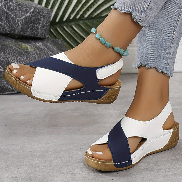 Damen Wedgesandalen für den Sommer mit Knöchelriemen