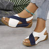 Damen Wedgesandalen für den Sommer mit Knöchelriemen
