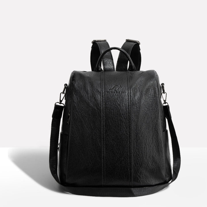 Damen-Rucksack aus diebstahlsicherem Leder, wandelbares Design mit versteckten Taschen für Reisen und den täglichen Gebrauch