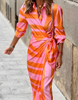 Sommer-Wickelkleid mit Kragen
