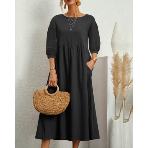 Elegantes Sommerkleid mit Smokarbeit für Damen