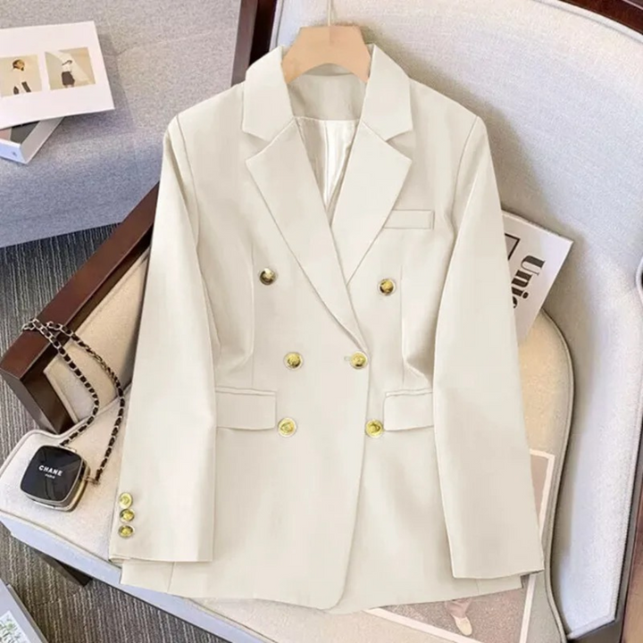 Damen Doppelreiher Blazer mit goldfarbenen Knöpfen