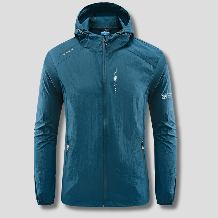 Ultraleichte, wind- und sonnengeschützte Sommerjacke mit Kapuze für Herren