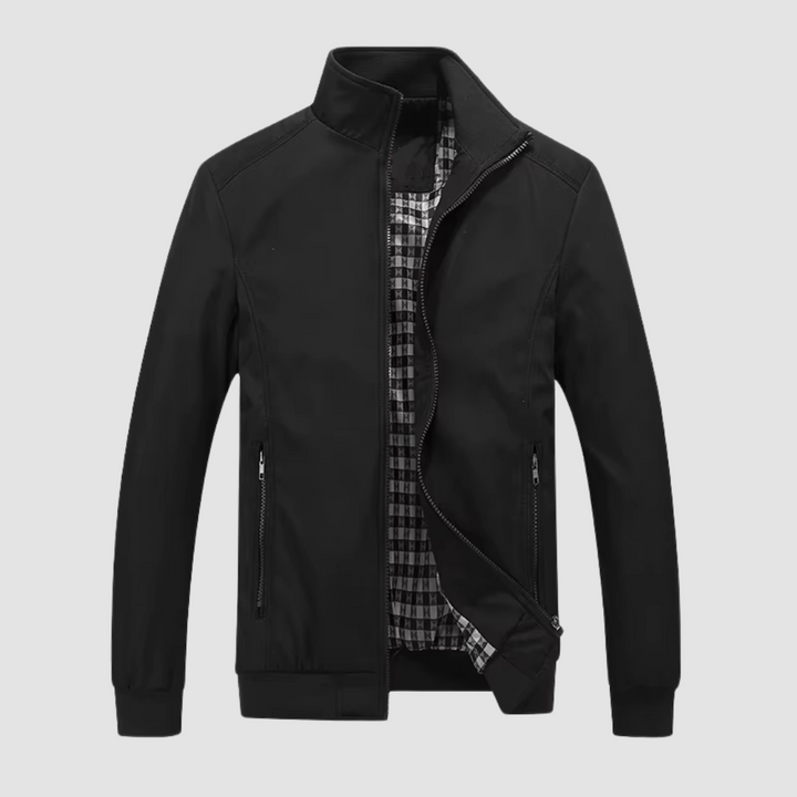 Herren-Bomberjacke mit Reißverschluss und Stehkragen