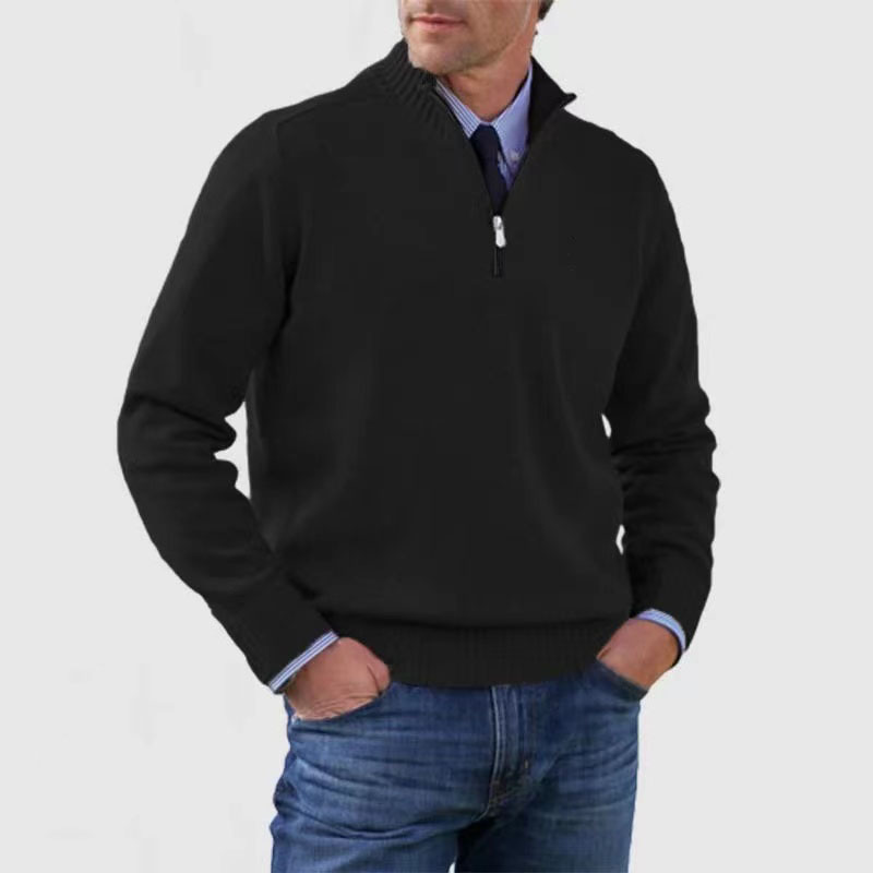 Reißverschlusskragen-Pullover Für Herren