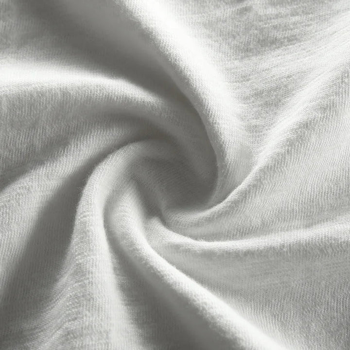 Vintage-Baumwollshirt mit langen Ärmeln und Rundhalsausschnitt