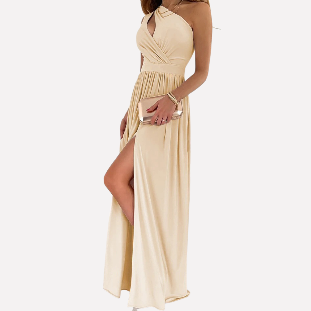 Damen Neckholder-Kleid