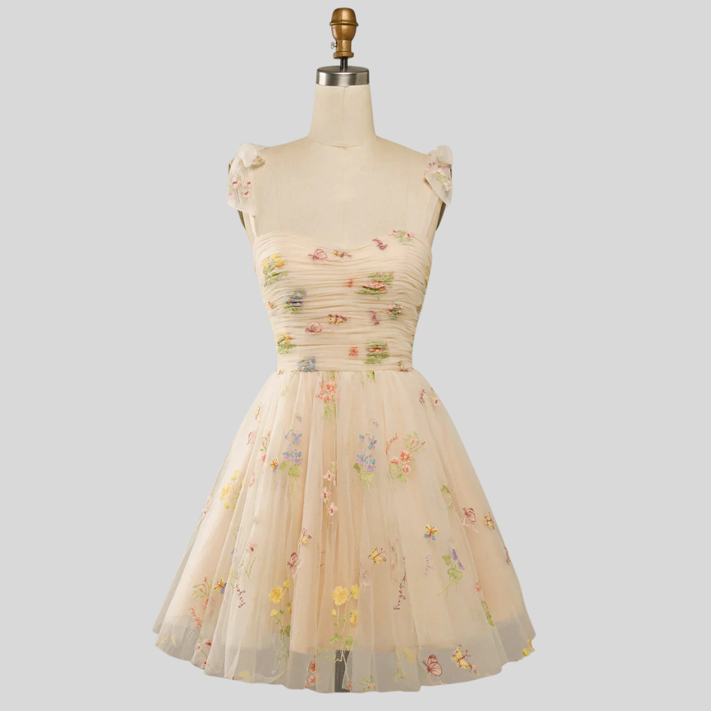 Elegantes schulterfreies Paillettenkleid