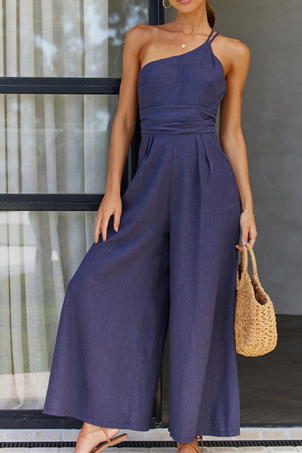 Damen One-Shoulder Jumpsuit für den Sommer