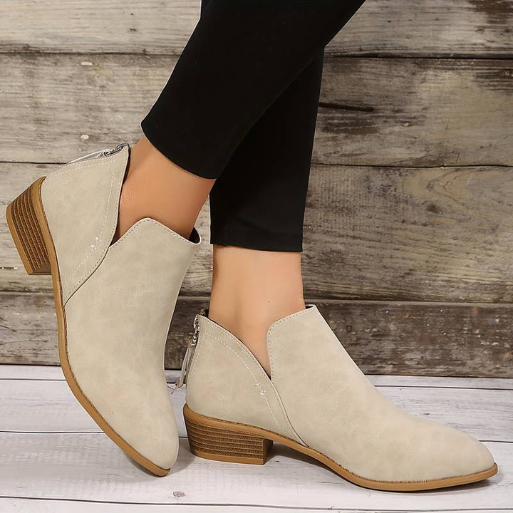 Damen Stiefeletten mit niedrigem Keilabsatz