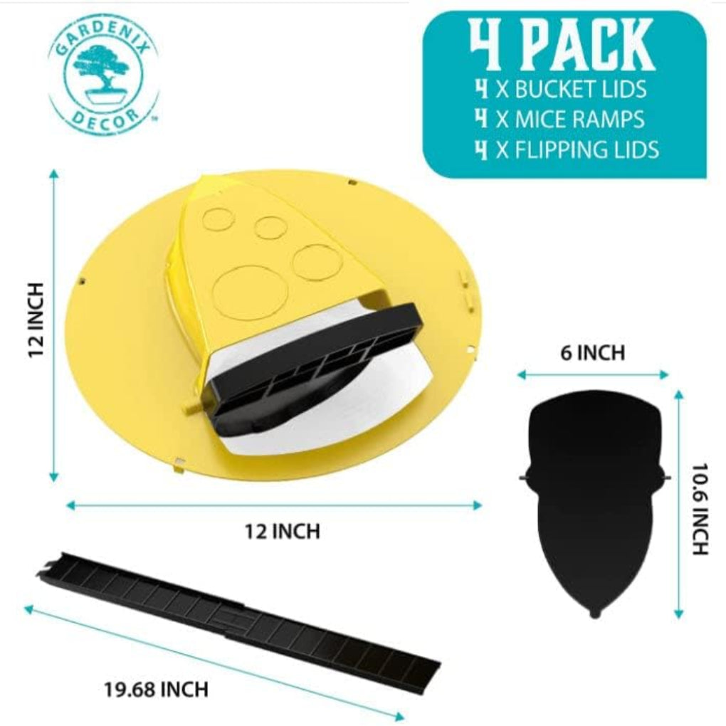 4er-Pack Eimerdeckel-Mausefalle
