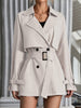 Damen Trenchcoat mit Kragen und Taillengürtel