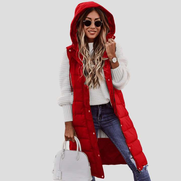 Damen-Lange Kapuzenweste