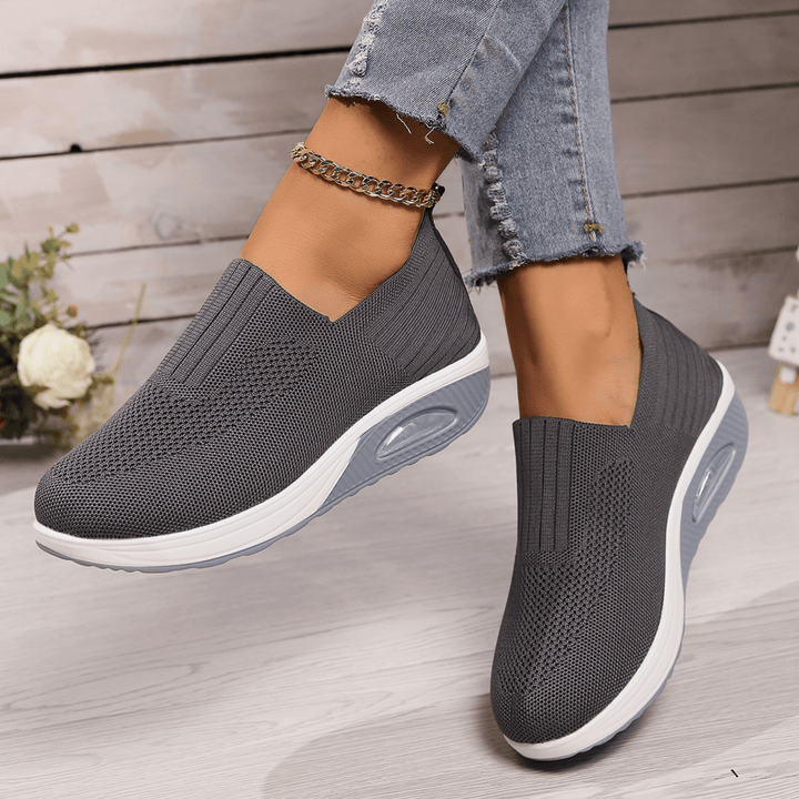 Damen Slip On Sommer Sneaker mit Texturierte Oberfläche