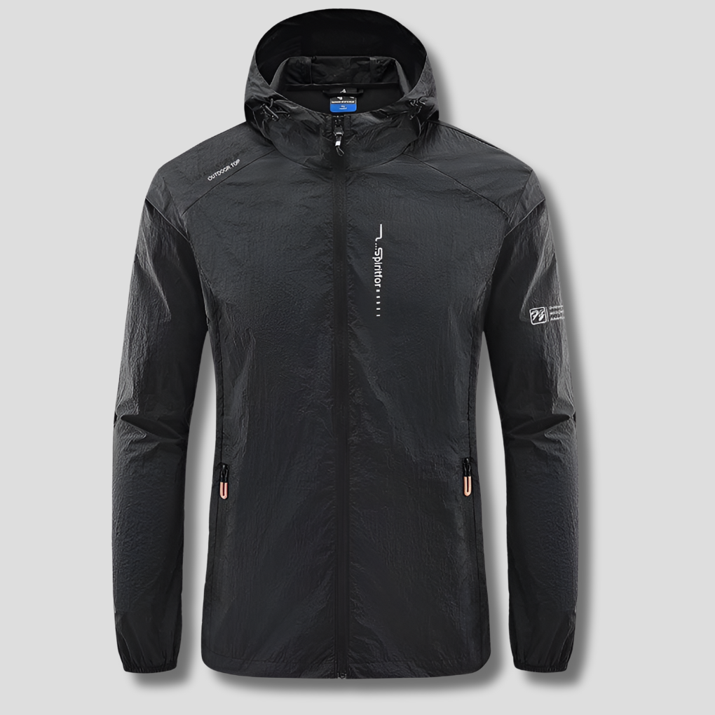 Ultraleichte, wind- und sonnengeschützte Sommerjacke mit Kapuze für Herren