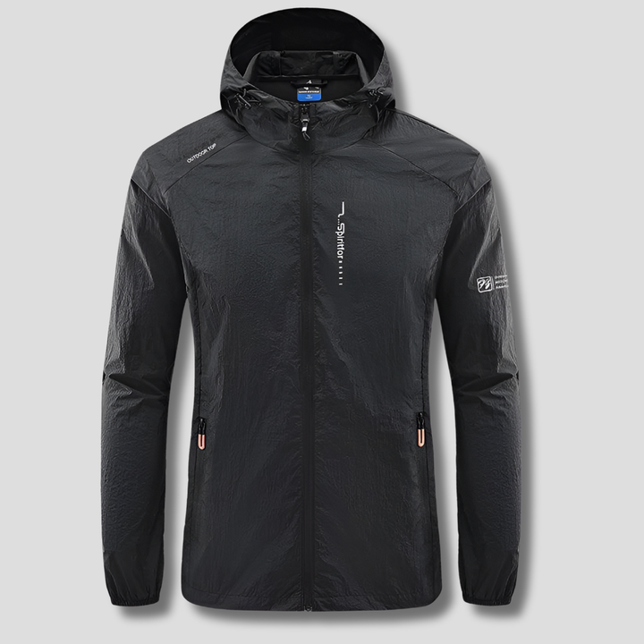 Ultraleichte, wind- und sonnengeschützte Sommerjacke mit Kapuze für Herren