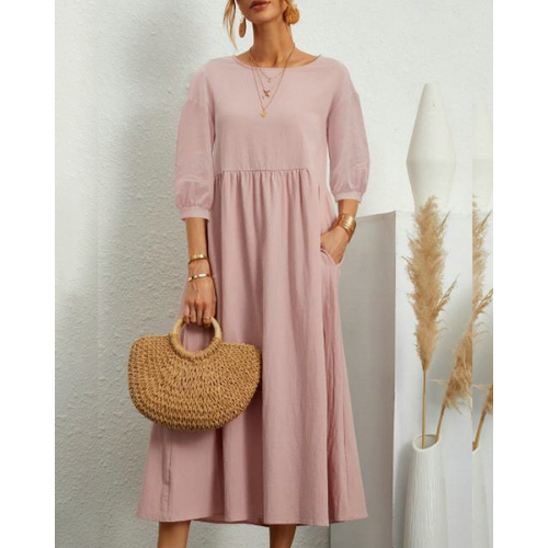 Elegantes Sommerkleid mit Smokarbeit für Damen