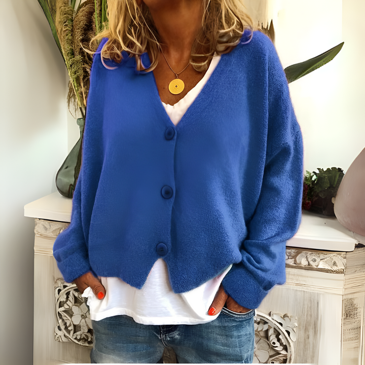Damen-Strickjacke aus weichem Strick mit lockerer Passform