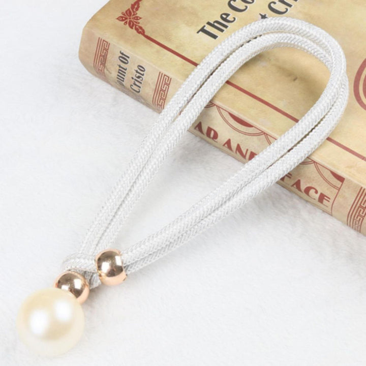 Glänzendes, elegantes 2-teiliges Set Perlenvorhang mit Raffhalter