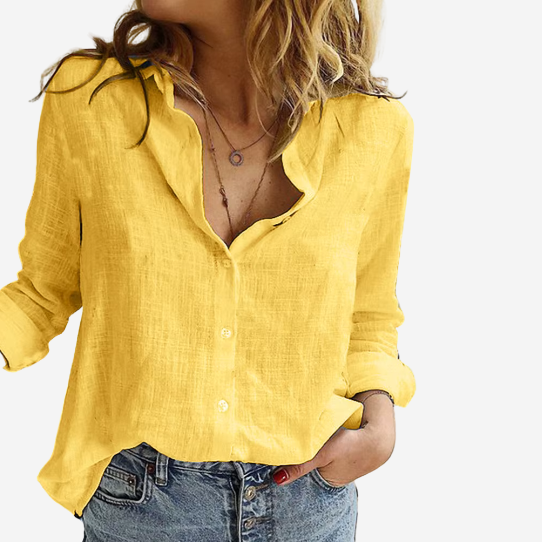 Femke Bluse – Stil und Komfort für warme Tage