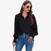 Elegante Chiffonbluse mit Laternenärmeln